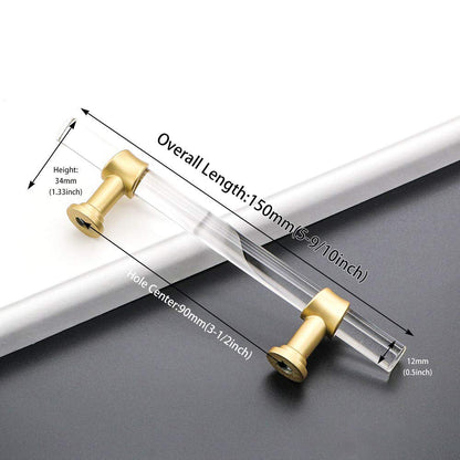 Comforsyco Clear Acrylic Cabinet Pulls and T-Bar Knobs