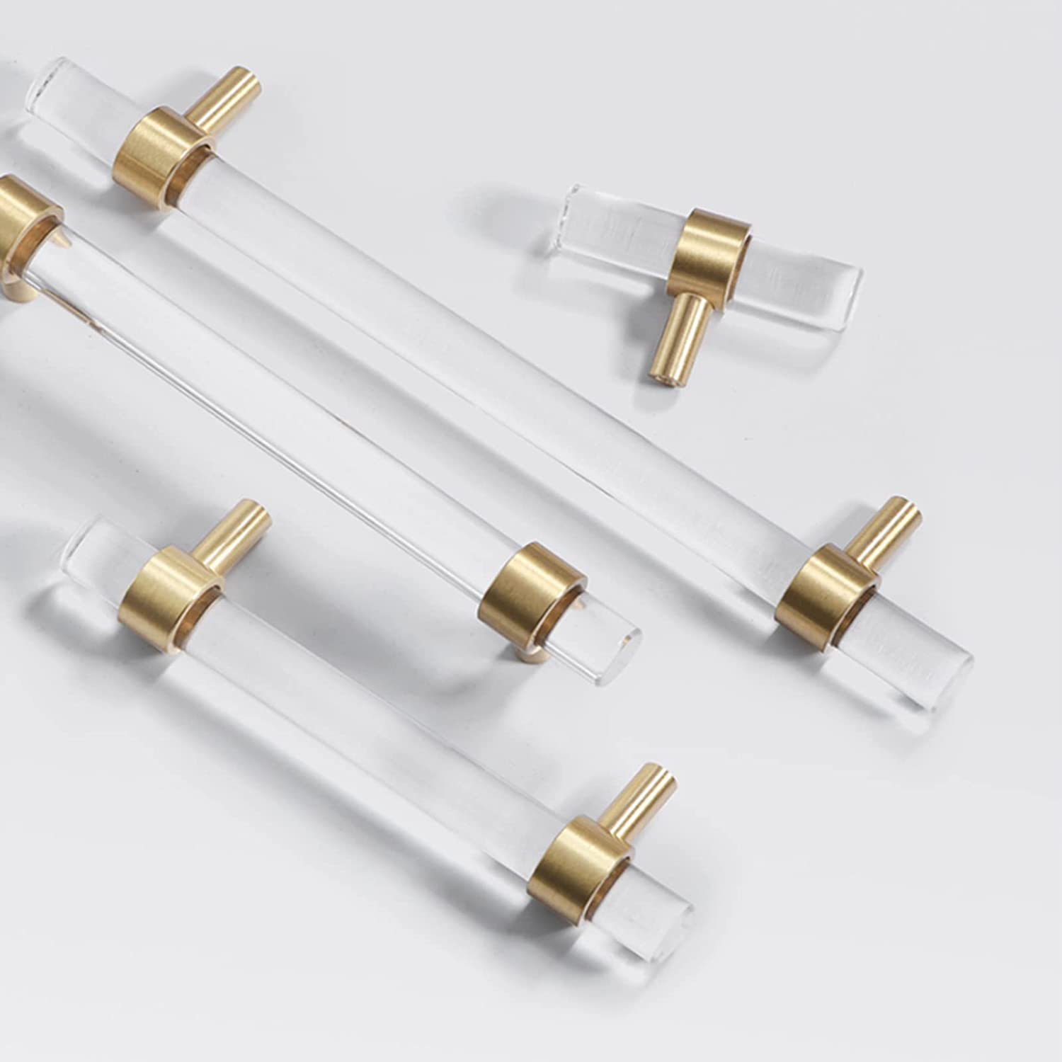 Comforsyco Clear Acrylic Crystal Drawer Knob Dresser Handles
