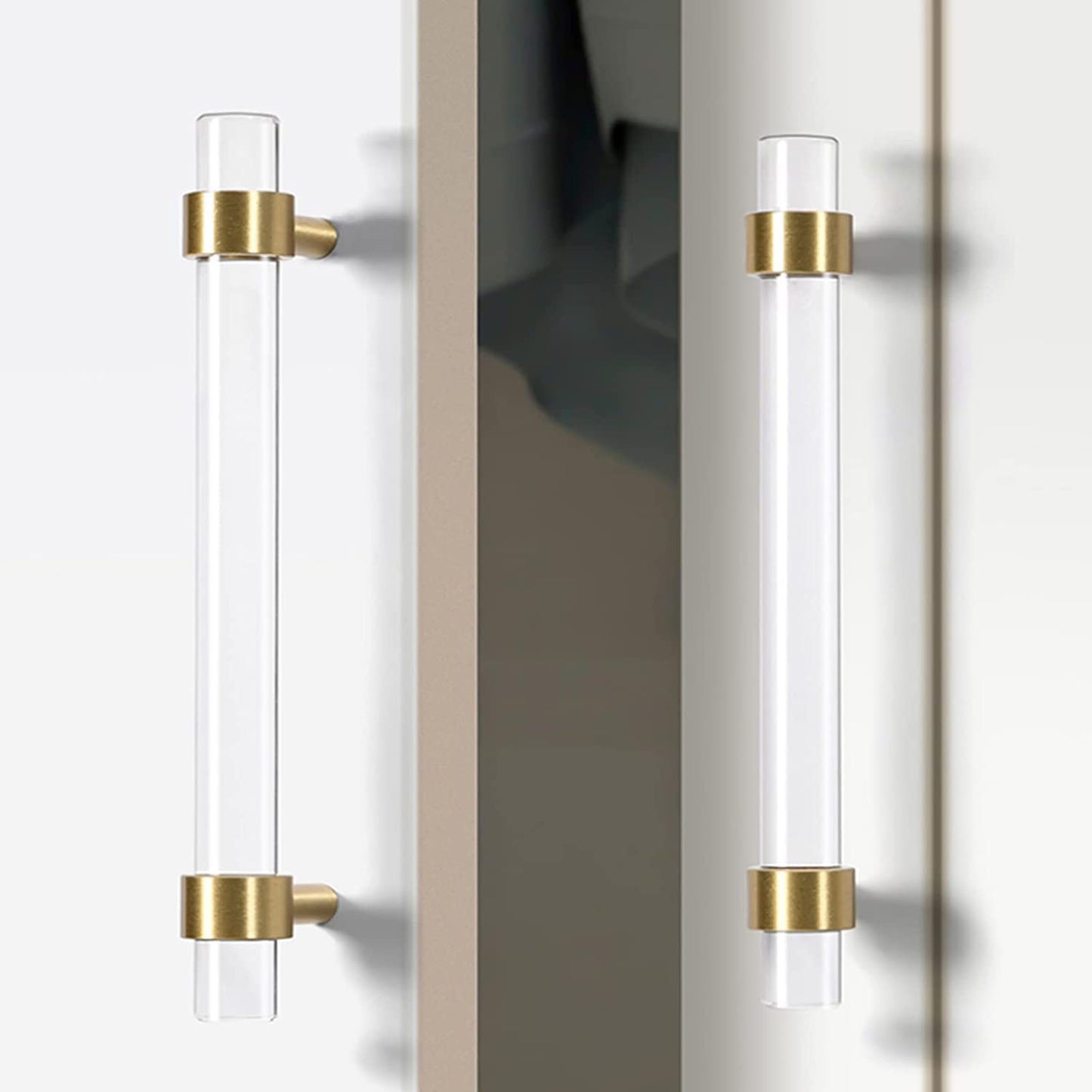 Comforsyco Clear Acrylic Crystal Drawer Knob Dresser Handles