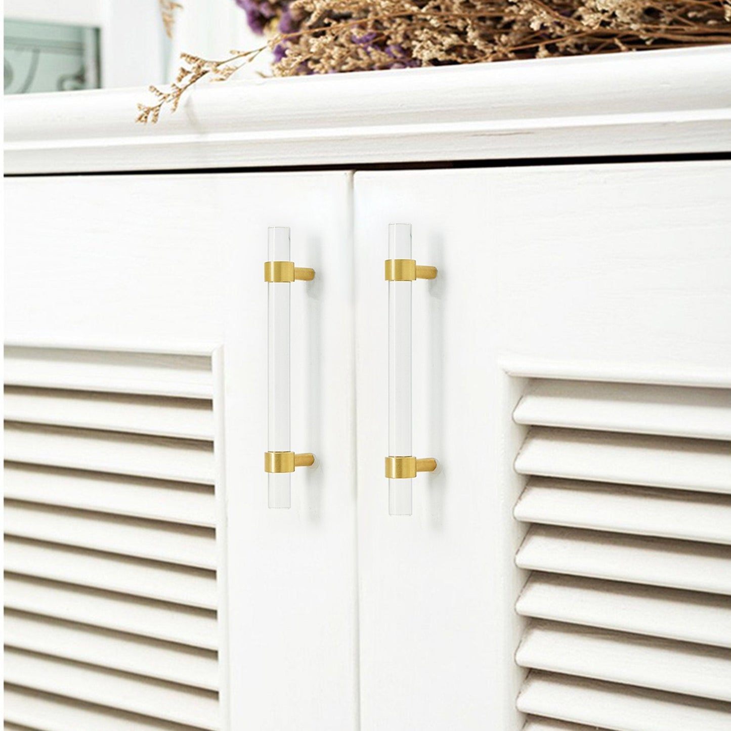 Comforsyco Clear Acrylic Crystal Drawer Knob Dresser Handles