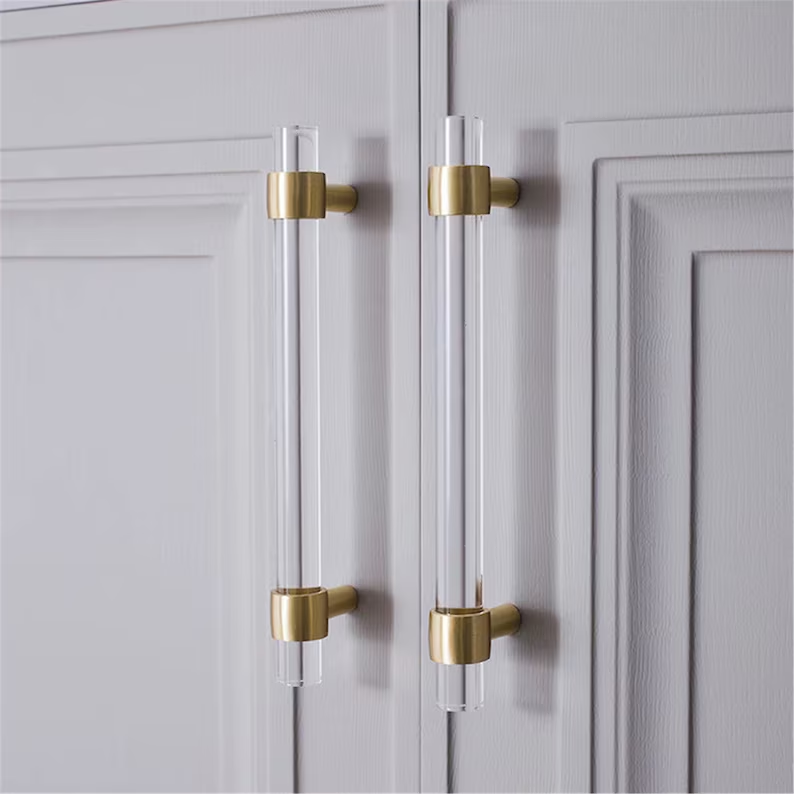 Comforsyco Clear Acrylic Crystal Drawer Knob Dresser Handles