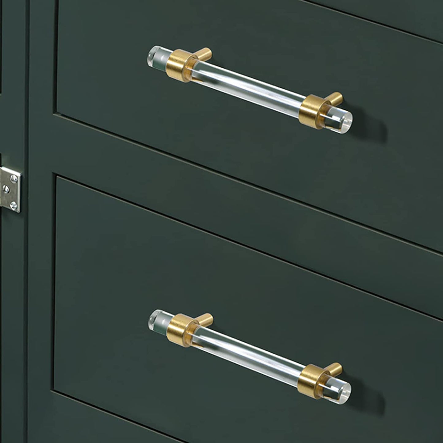 Comforsyco Clear Acrylic Crystal Drawer Knob Dresser Handles