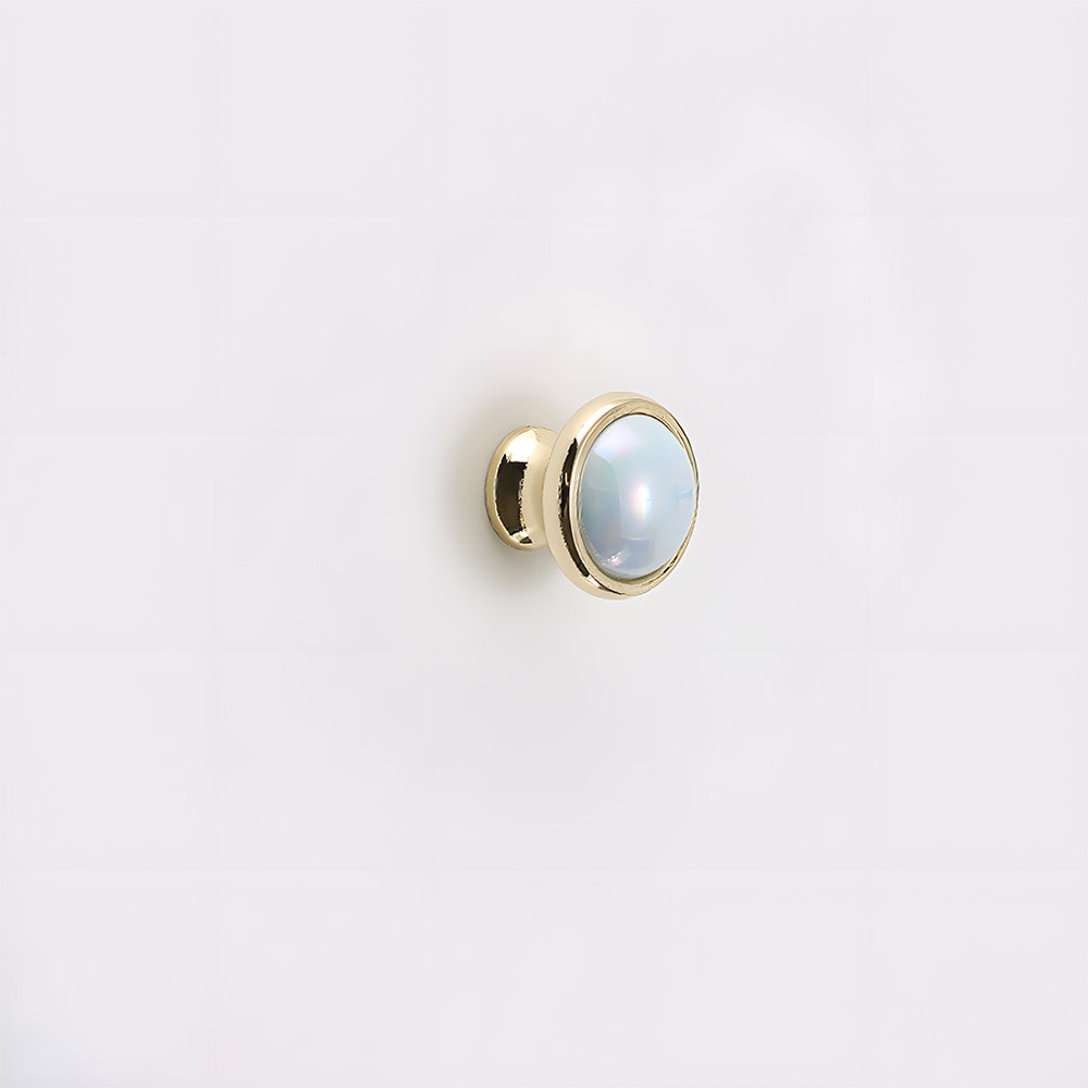 Comforsyco Colorful Ceramic Cabinet Pulls and Knobs with Gold-Tone Trim