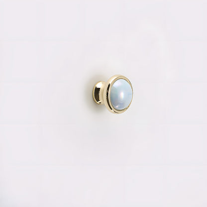 Comforsyco Colorful Ceramic Cabinet Pulls and Knobs with Gold-Tone Trim