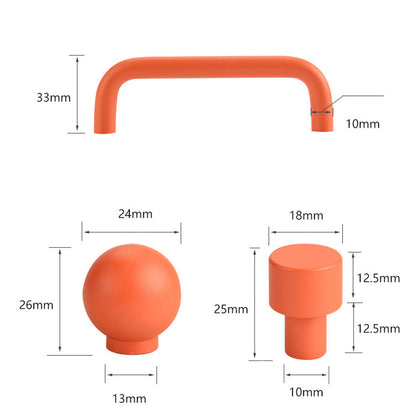 Comforsyco Colorful Curved Cabinet Pulls and Knobs for Kids' Room Furniture