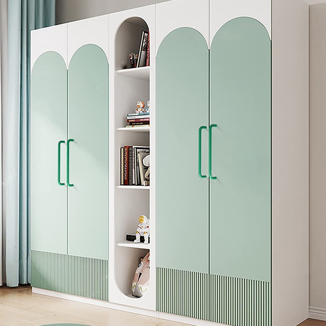Comforsyco Colorful Curved Cabinet Pulls and Knobs for Kids' Room Furniture