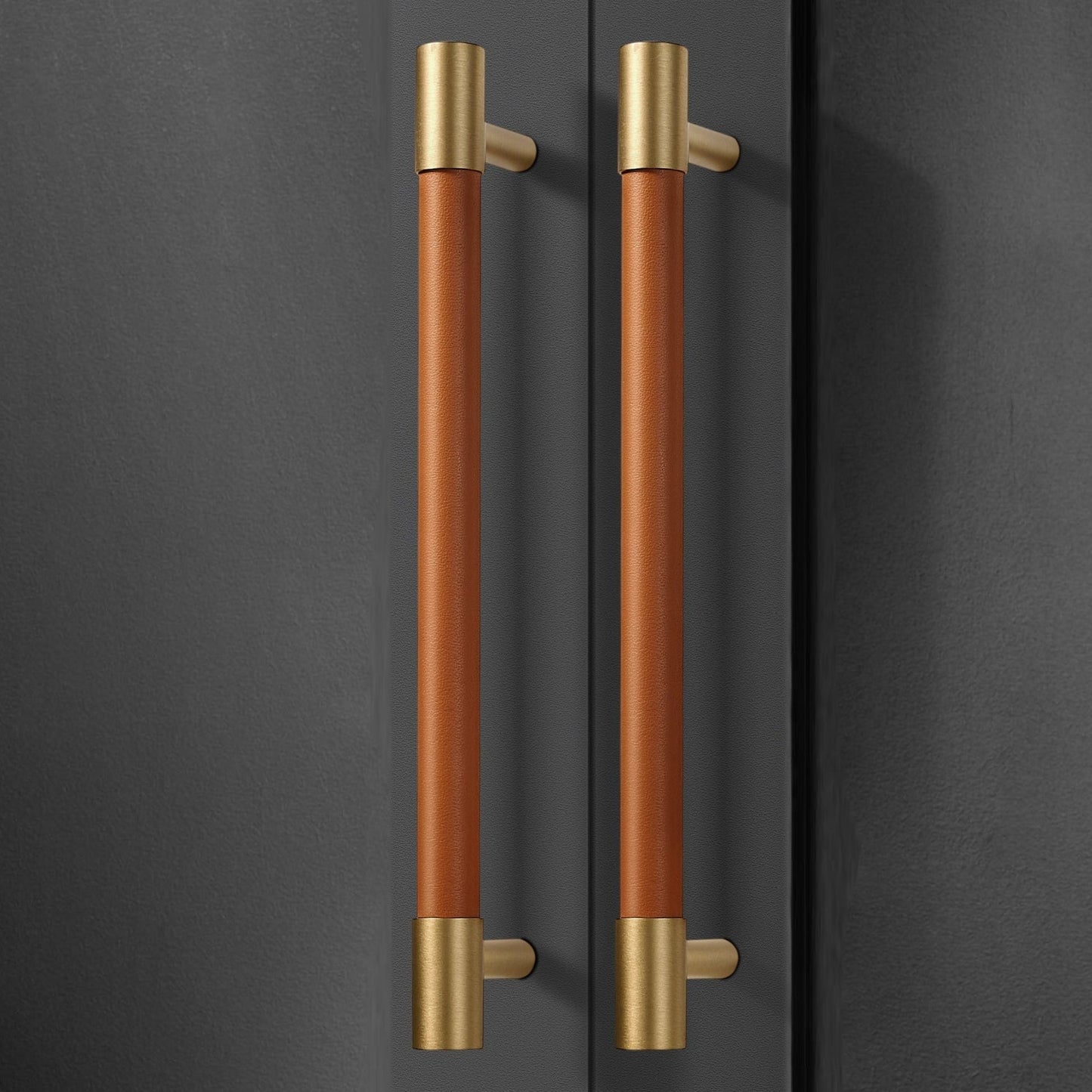 Comforsyco Colorful Leather and Brass Cabinet Pulls and Knobs