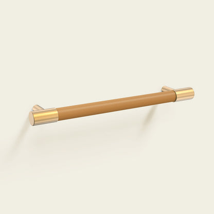 Comforsyco Colorful Leather and Brass Cabinet Pulls and Knobs