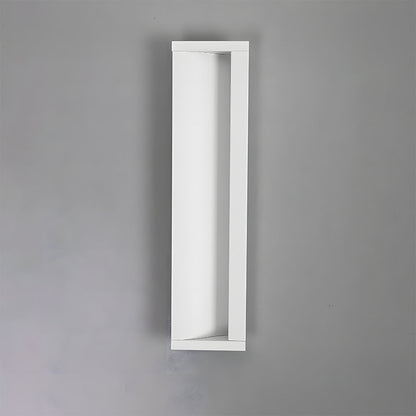 White aluminum recessed cabinet pull with 160 mm hole centers in a straight-on vertical view