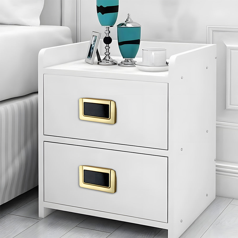 Comforsyco Concealed Ring Shell Inlay Cabinet Pulls, Zinc Alloy Drawer Handles
