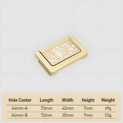 Comforsyco Concealed Ring Shell Inlay Cabinet Pulls, Zinc Alloy Drawer Handles