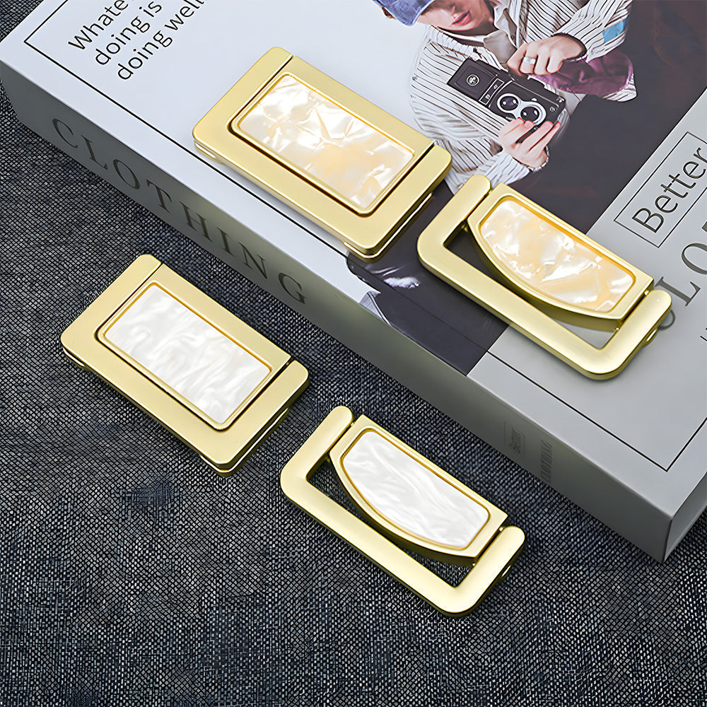 Comforsyco Concealed Ring Shell Inlay Cabinet Pulls, Zinc Alloy Drawer Handles