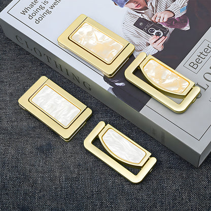 Comforsyco Concealed Ring Shell Inlay Cabinet Pulls, Zinc Alloy Drawer Handles