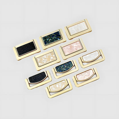Comforsyco Concealed Ring Shell Inlay Cabinet Pulls, Zinc Alloy Drawer Handles