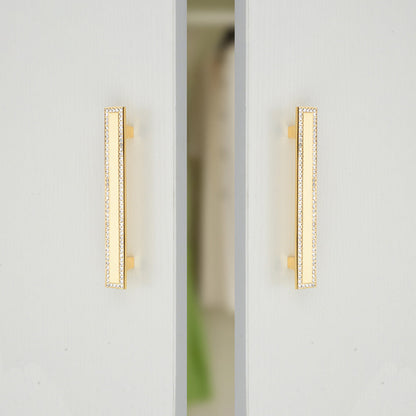 Comforsyco Crystal Glass Cabinet Handles Square Drawer Pulls
