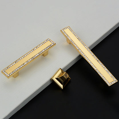 Comforsyco Crystal Glass Cabinet Handles Square Drawer Pulls