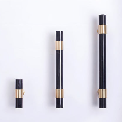 Comforsyco Crystal Marble Brass Cabinet Handles, Drawer Pulls and Knobs