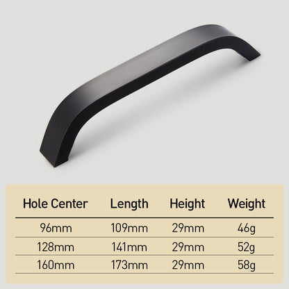 Comforsyco Curved Aluminum Alloy Cabinet Pulls and Drawer Handles