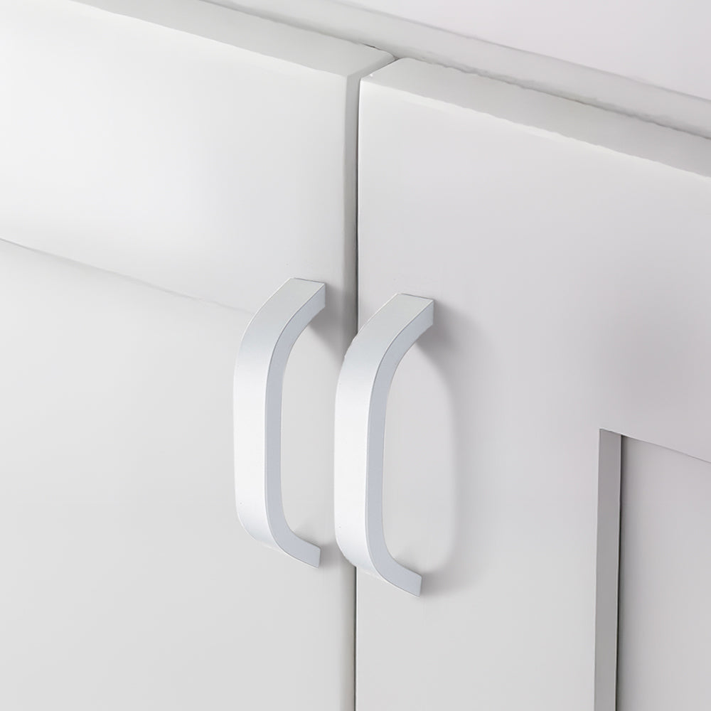 Comforsyco Curved Aluminum Alloy Cabinet Pulls and Drawer Handles