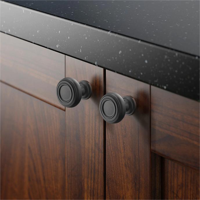 Comforsyco Curved Cabinet Handles, Gold / Black Zinc Alloy