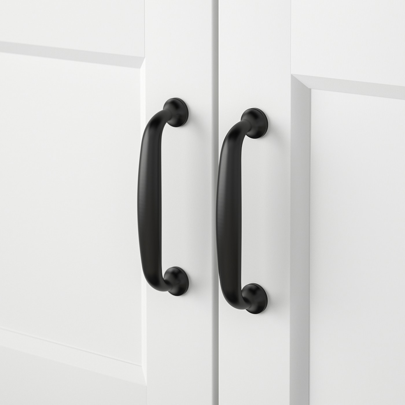 Comforsyco Curved Cabinet Handles, Gold / Black Zinc Alloy