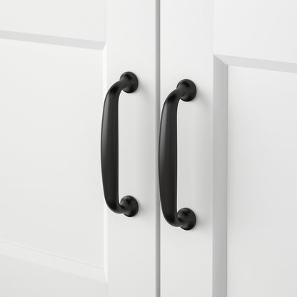 Comforsyco Curved Cabinet Handles, Gold / Black Zinc Alloy