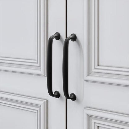 Comforsyco Curved Cabinet Handles, Gold / Black Zinc Alloy