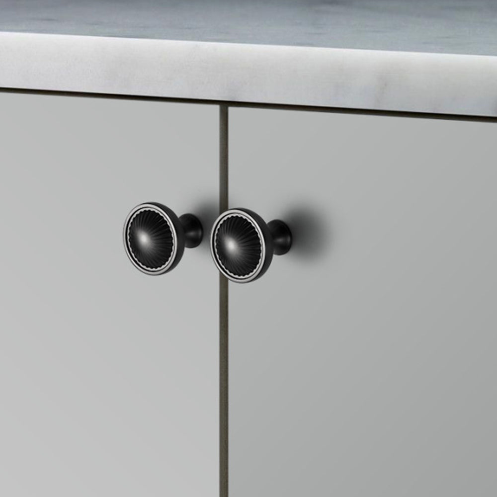 Comforsyco Curved Cabinet Pull Handles and Matching Round Knobs