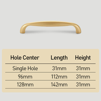 Comforsyco Curved Cabinet Pull Handles and Matching Round Knobs