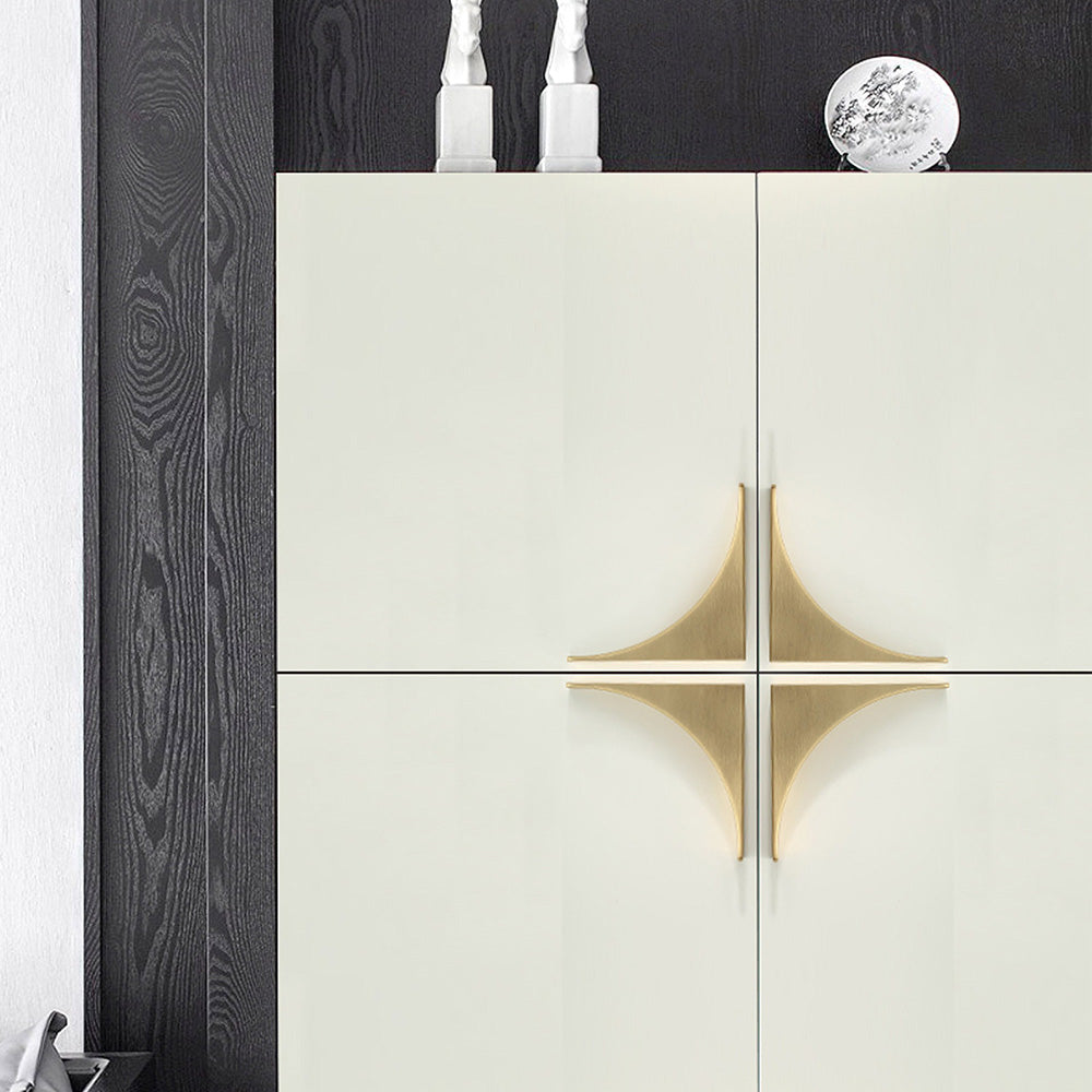 Comforsyco Curved Cabinet Pulls, Zinc Alloy Drawer Handles