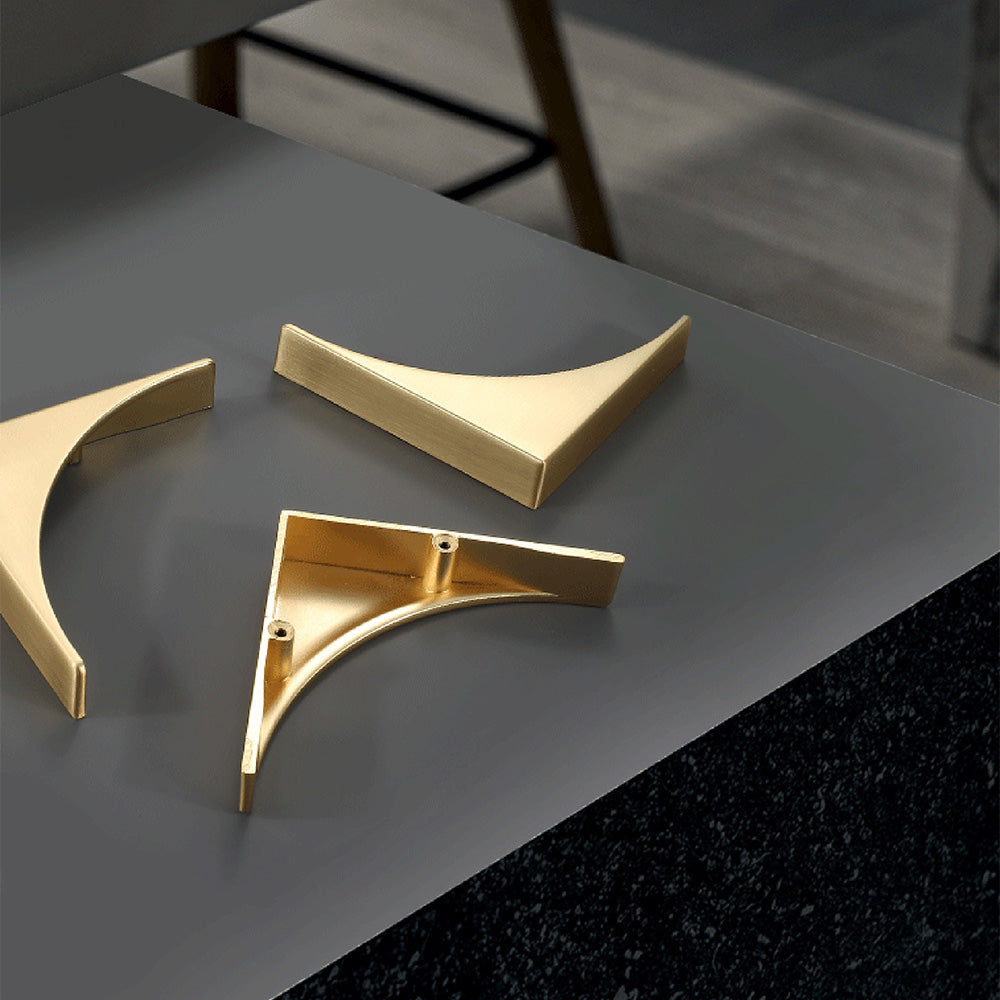 Comforsyco Curved Cabinet Pulls, Zinc Alloy Drawer Handles