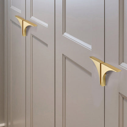 Comforsyco Curved Cabinet Pulls, Zinc Alloy Drawer Handles