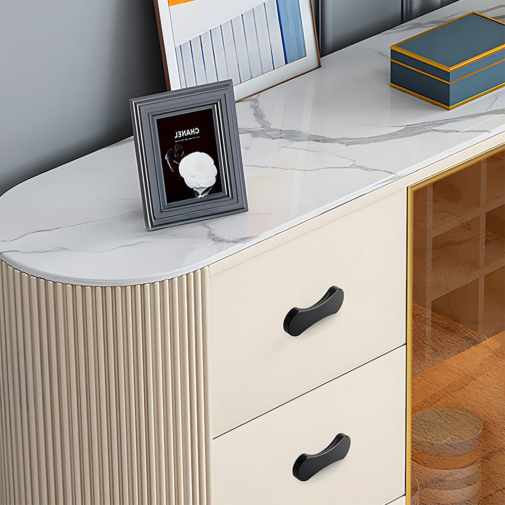 Comforsyco Curved Self-Adhesive Cabinet Pulls and Drawer Handles