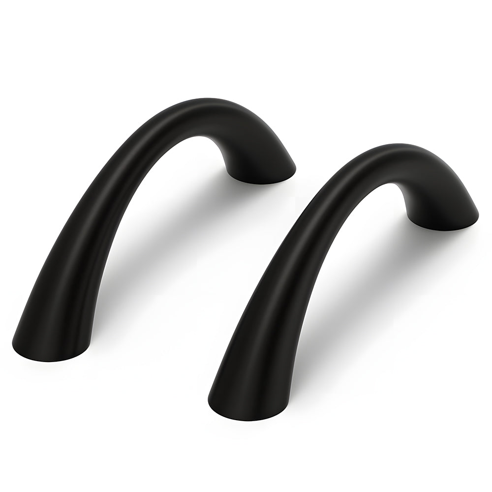Comforsyco Curved Solid Zinc Alloy Cabinet Handles for Drawers