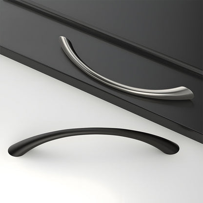 Comforsyco Curved Solid Zinc Alloy Cabinet Handles for Drawers