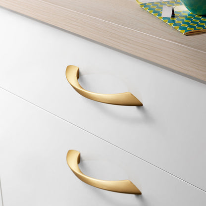 Comforsyco Curved Zinc Alloy Cabinet Handles and Drawer Pulls