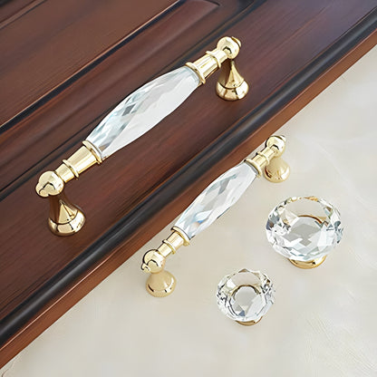 Comforsyco Faceted Crystal Drawer Pulls and Cabinet Knobs