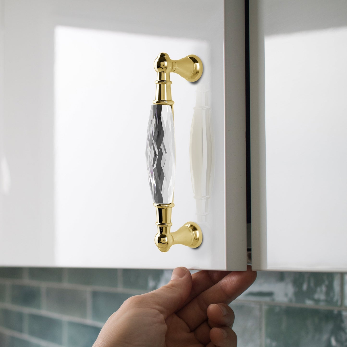Comforsyco Faceted Crystal Drawer Pulls and Cabinet Knobs