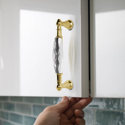 Comforsyco Faceted Crystal Drawer Pulls and Cabinet Knobs