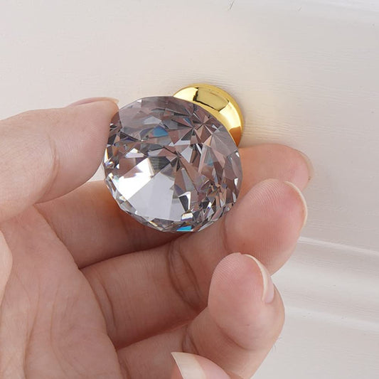 Comforsyco Faceted Crystal Drawer Pulls and Cabinet Knobs
