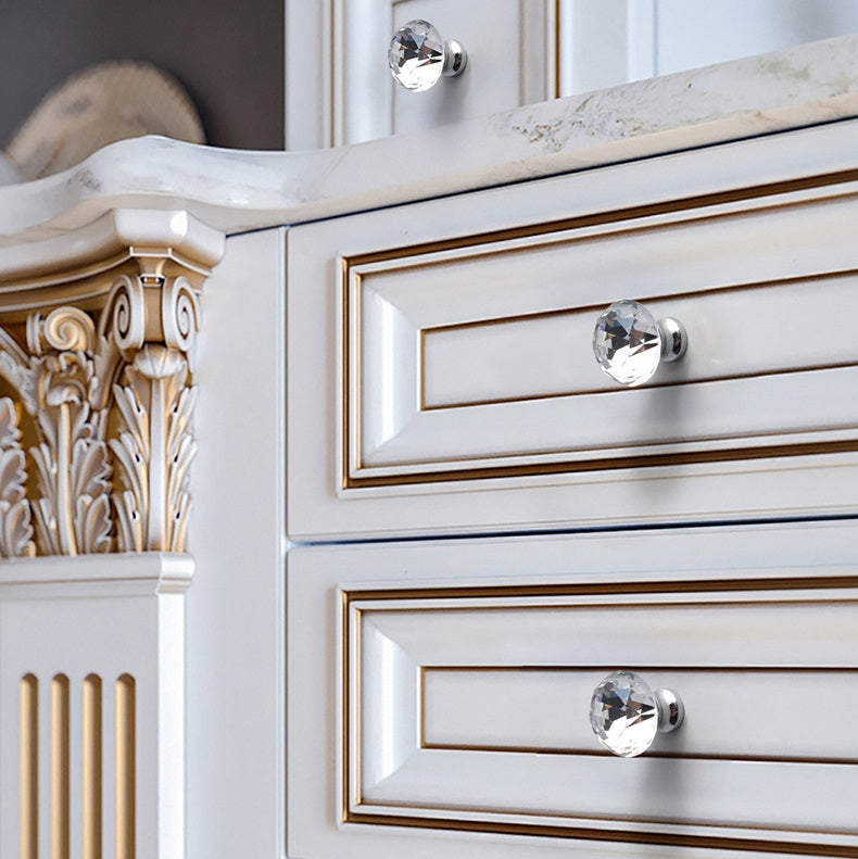 Comforsyco Faceted Crystal Drawer Pulls and Cabinet Knobs
