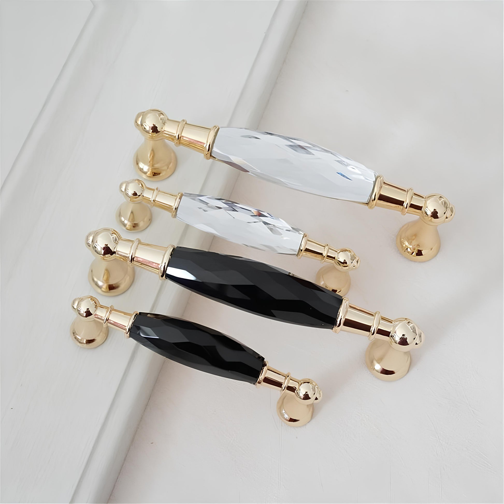 Comforsyco Faceted Crystal Drawer Pulls and Cabinet Knobs