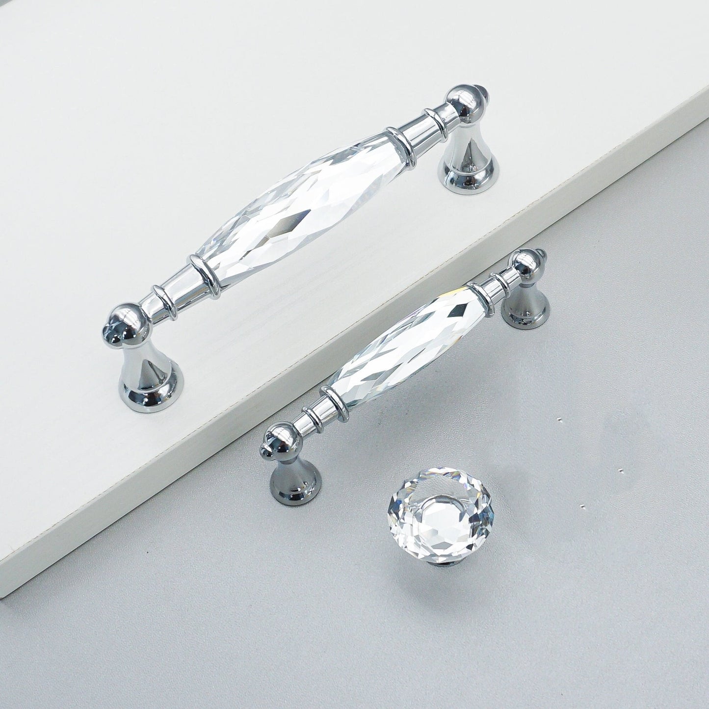 Comforsyco Faceted Crystal Drawer Pulls and Cabinet Knobs