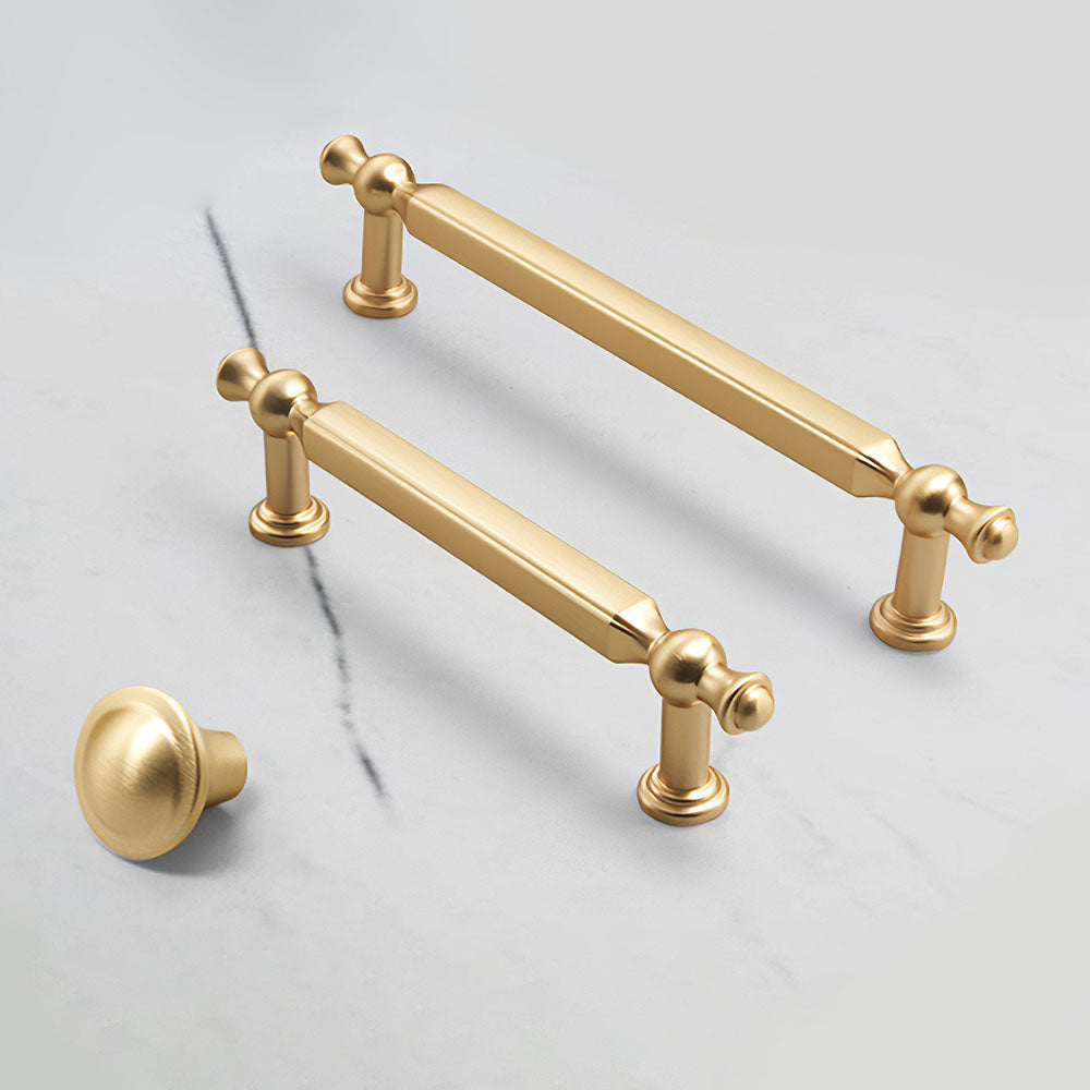 Comforsyco Faceted Zinc Alloy Cabinet Pulls and Matching Knobs
