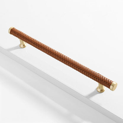 Comforsyco Fashionable Zinc Alloy Leather Drawer Cabinet Handle