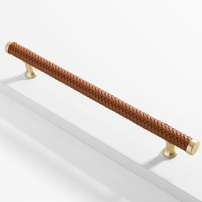 Comforsyco Fashionable Zinc Alloy Leather Drawer Cabinet Handle