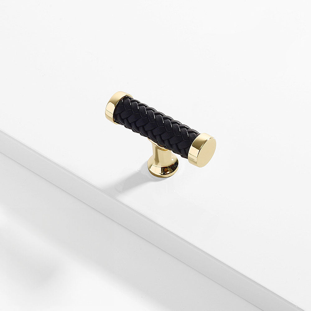 Comforsyco Fashionable Zinc Alloy Leather Drawer Cabinet Handle