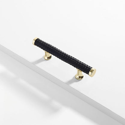 Comforsyco Fashionable Zinc Alloy Leather Drawer Cabinet Handle