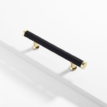 Comforsyco Fashionable Zinc Alloy Leather Drawer Cabinet Handle