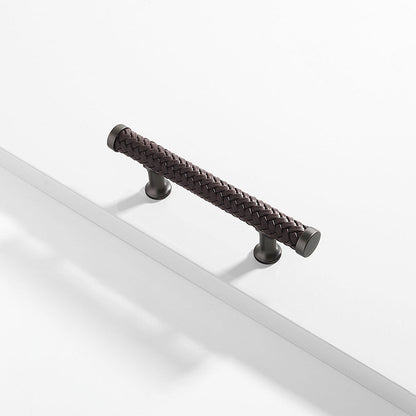 Comforsyco Fashionable Zinc Alloy Leather Drawer Cabinet Handle